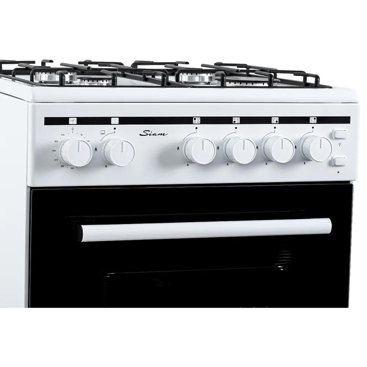 Cocina A Multigas 50Cm Siam CSICM50B Blanca Con Visor